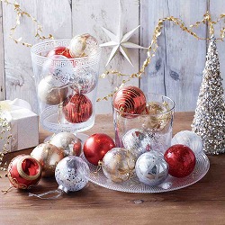 ★58-35-2-1 12個 オーナメントボール 8cm