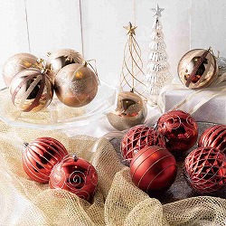 ★58-35-4-1 12個 オーナメントボール 10cm