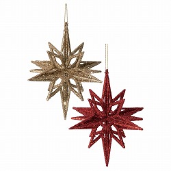 ★58-36-5-1 4個 スターオーナメント 15.5cm