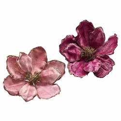 ★58-39-8-1 ベルベットマグノリアオーナメント18cm