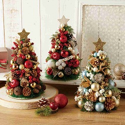 ★58-43-1-1 ミックス卓上ミニツリー30cm