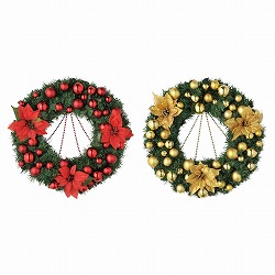 ★58-46-2-1 50cmクリスマスビーズリース