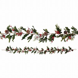 ★58-49-1-1 ナチュラルガーランド グリーン&レッドベリー