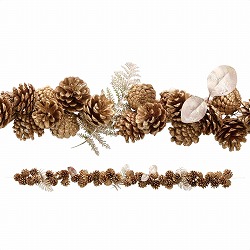 ★58-50-6-1 ナチュラル クリスマスガーランド140cm