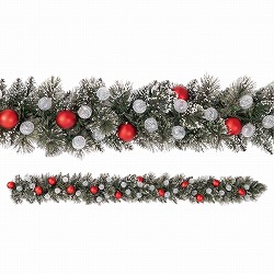 ★58-51-2-1 LEDボールライト付きデコレーションガーランド