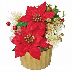 ★58-53-6-1 ポインセチア造花ポット高さ20cm