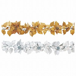 ★58-54-3-1 メタリックポインセチア造花ガーランド