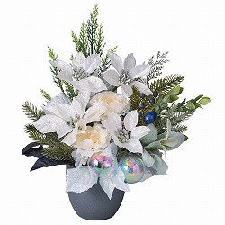 ★58-55-1-1 ウィンターポインセチア造花アレンジ