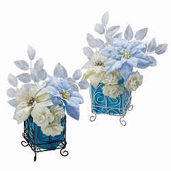 ★58-56-7-1 2個 ウィンターキューブポット幅15cm