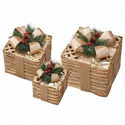 ★58-58-11-1 ナチュラルプレゼントボックスオブジェ