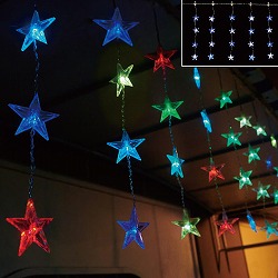 ★58-70-2-1 LED 20連 スターカーテンライト