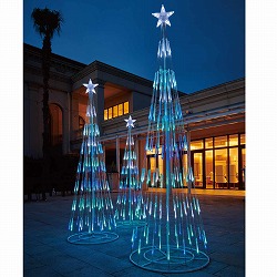 ★58-74-1-1 LEDシャイニングタワーライト クリスマスツリー アイスブルー