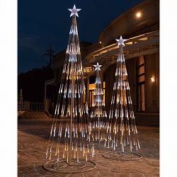 ★58-74-2-1 LEDシャイニングタワーライト クリスマスツリー ホワイトゴールド