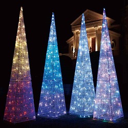 ★58-77-3-1 LEDビッグクリスタルライト クリスマスツリー210cm