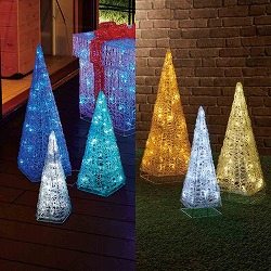 ★58-78-3-1 LED 3連クリスタルクリスマスツリー