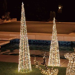 ★58-79-3-1 LEDホログラムリボンクリスマスツリー