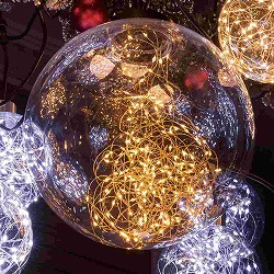 ★58-80-6-1 LED 250球 ビーズinボールライト30cm