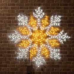 ★58-82-5-1 LEDスノーフレークライト 高さ107cm