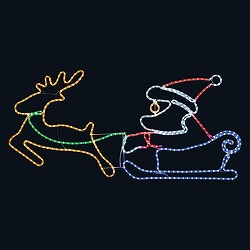 ★58-84-4-1 LEDチューブライト サンタ&トナカイ