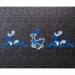 ★58-84-6-1 LEDチューブライト 3連トナカイブルー