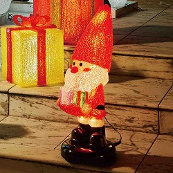 ★58-85-5-1 LEDモチーフ サンタの森 ギフトボックス