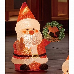 ★58-88-2-1 LEDモチーフ サンタの森 リース