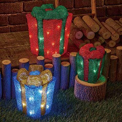 ★58-88-5-1 LED3連プレゼントボックス イルミネーションライト