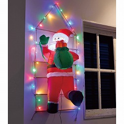 ★58-89-4-1 LEDエアブロードール はしごサンタ