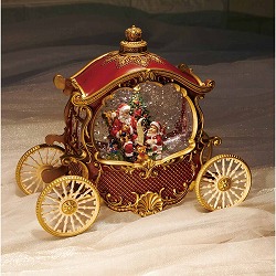 ★58-93-7-1 LEDスノーイングライト 馬車 幅26cm