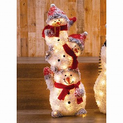 ★58-95-1-1 LEDファブリック スノーマンフレンズ