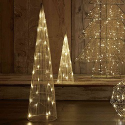 ★58-95-6-1 LEDワイヤーモチーフコーンクリスマス