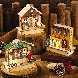 ★58-97-7-1 LEDウッドハウス 幅15cm