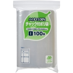 ■バイオマス配合チャック袋 B30I-4(2,500枚)